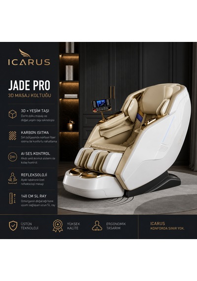 Jade Pro Masaj Koltuğu Beyaz - Gri