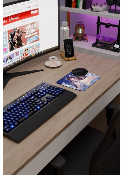 Columbina Damselette Genshin Impact Anime Oyuncu V2 - 22x18 Gaming Mouse Pad Fare Altlığı
