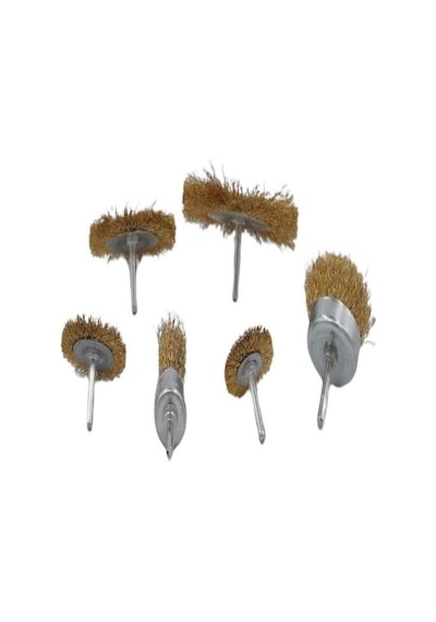 Zhltools 6lı Matkap Ucu Tel Fırça Seti Pas Yağ Kir Yapışkan Sökücü Set