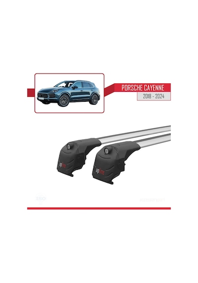 Porsche Cayenne 9ya/9yb 2018 Ve Sonrası İle Uyumlu Ace-2 Ara Atkı Tavan Barı Gri