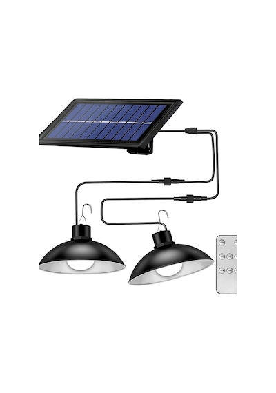 Solar 2 Ledli Ip65 Su Geçirmez Sarkıt Bahçe Aydınlatma Güneş Enerjili Kumandalı Led Işık