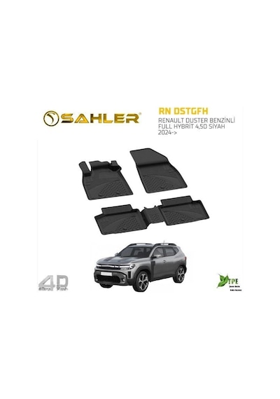 Sahler Paspas Araca Özel Renault Duster Benzinli Full Hybrit 4,5d Siyah - 2024-