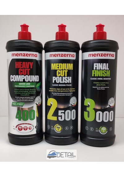 Menzerna Yeşil Seri 400 2500 3000 Pasta Hare  Seti 1 Lt