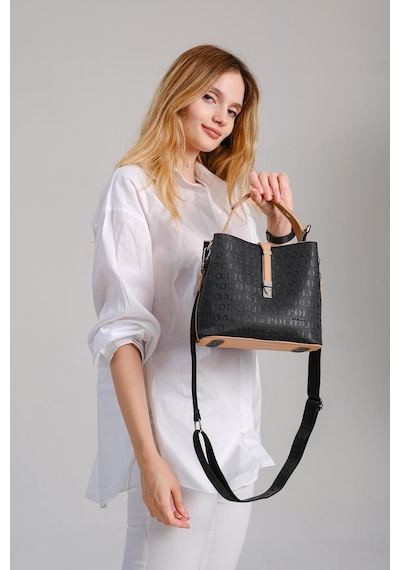 Lisanslı Just Polo Kadın Çanta Günlük Kullanım İçin Şık Ve Kullanışlı Model Siyah - Taba 78065990