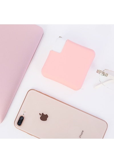Magsafe Şarj Aleti Silikon Kılıfı Mac Pro Magsafe 1-2 85w Usb-c 87w-96w-140w Uyumlu Pembe