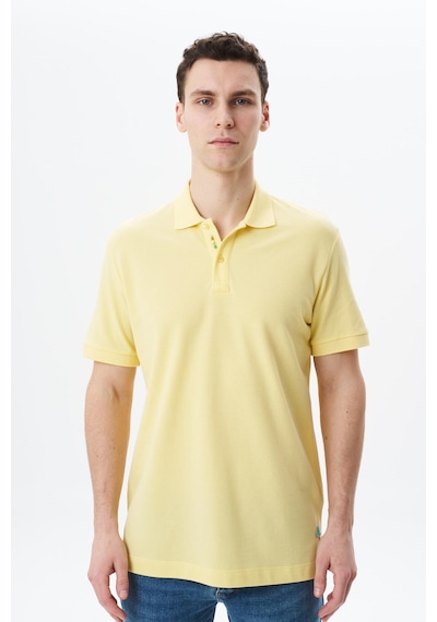 AR-MA Arma Erkek Regular Fit Basic % 100 Pamuk Pike Polo Yaka Tişört Y29374354802 Sarı