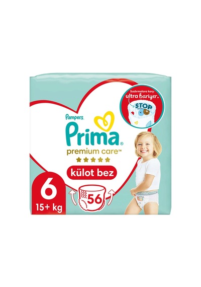 Prima Külot Bez Premium Care 6 Beden 15+ KG 56 Adet