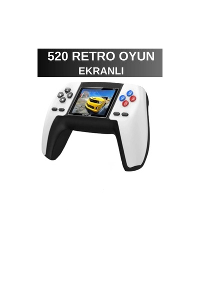 Renkli Ekranlı 520 Nostalji Oyunlu Gaming Kablosuz Gamepad Oyun Kolu Atari Tv Uyumlu Game Stick Beyaz - 646695793