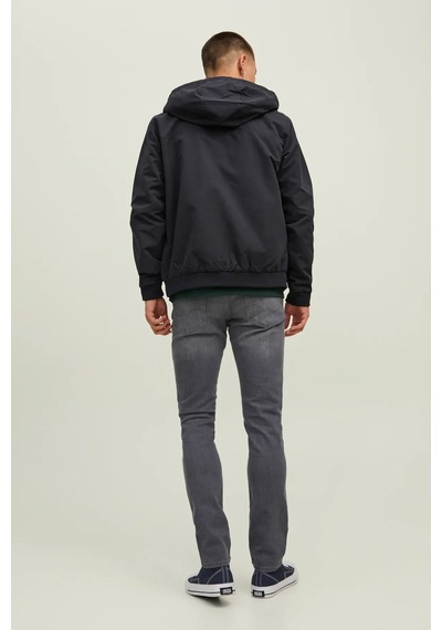 Jack & Jones Jjerush Hood Bomber Erkek Mont Siyah