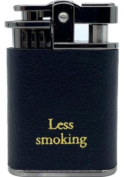 Zenit Less Smoking Deri Kaplama Benzinli Çakmak - Siyah Siyah