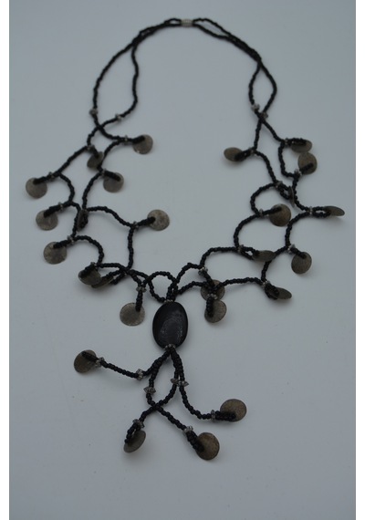 Stoneage Sedef Taşlı Kolye Gri