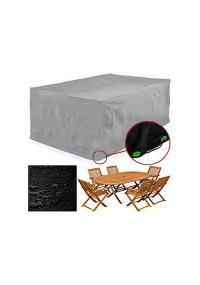 Cover Gri Bahçe Mobilya Koruma Örtüsü Kılıfı Su Geçirmez Masa Sandalye Yağmur Toz Önleyici Branda Gri Cover Gri Bahçe Mobilya Koruma Örtüsü Kılıfı Su Geçirmez Masa Sandalye Yağmur Toz Önleyici Branda Gri