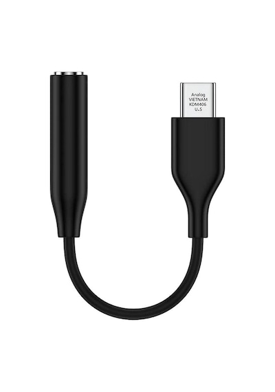 Type-c İçin 3.5mm Aux, Kulaklık Ve Mikrofon Adaptörü Siyah, Telefonlar İle Uyumlu