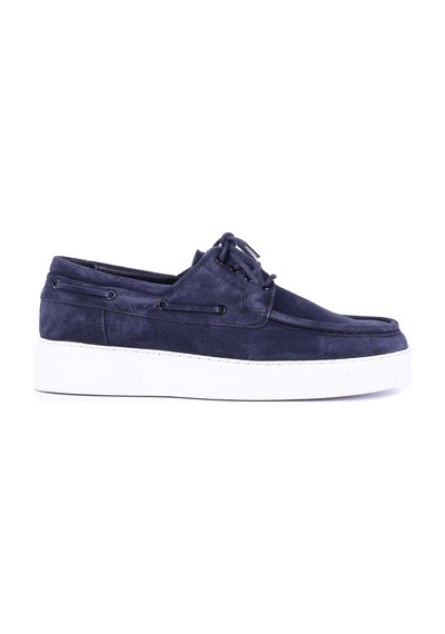Shoetyle - Hakiki Süet Deri Lacivert Renk Günlük Erkek Ayakkabı - 115-k512-1065 -1614