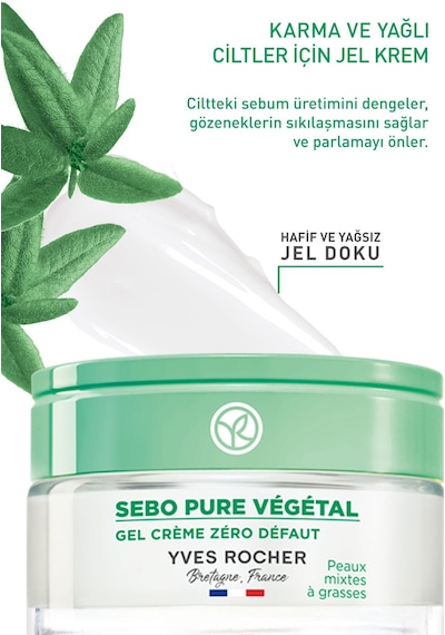 Karma Ve Yağlı Ciltler Için Siyah Nokta Görünümünü Azaltıcı Matlık Sağlayıcı Jel Krem