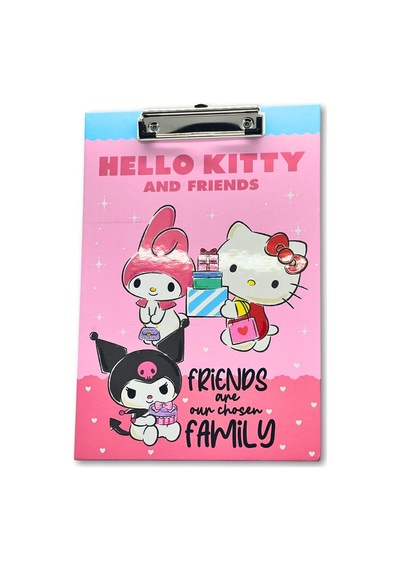 Bakgelal Hello Kitty Pembe Sekreterlik Panosu - Kuromi & My Melody Temalı Metal Kıskaçlı A4 Evrak Dosyası - 9069326065835