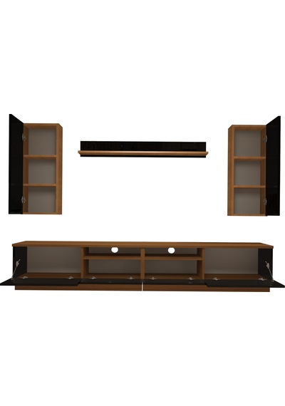 Decoraktiv Trendstyle 5220ds Mdf Tv Ünitesi Tv Sehpası Ceviz - Siyah