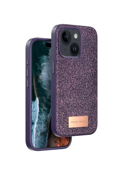 Znv Zenvia Mey İthalat iPhone Uyumlu 14 Bright Simli Kapak - Derin Mor Znv2025 Cmn Diğer