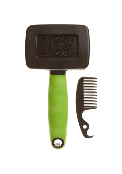 Ferplast Gro 5800 İnce Metal Dişli Kedi Tarağı, S, Green