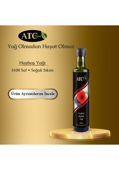 Atc Vital Haşhaş Yağı Natürel 500 Ml