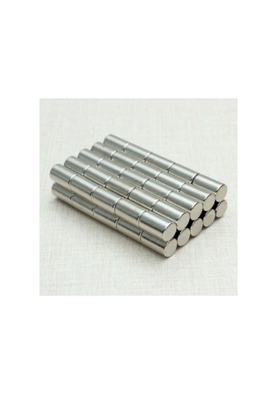10 Adet 6x10 Mm Silindir Neodyum Mıknatıs N35 Güçlü Magnet Çap 6mm X Kalınlık 10mm Yuvarlak Mıknatıs