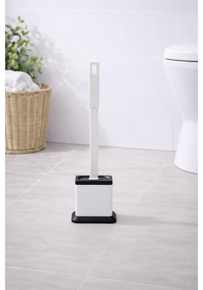 Sas Haus Silikon Tuvalet Fırçası Pratik Silikon Wc Klozet Fırçası Kare Beyaz S-220 Diğer