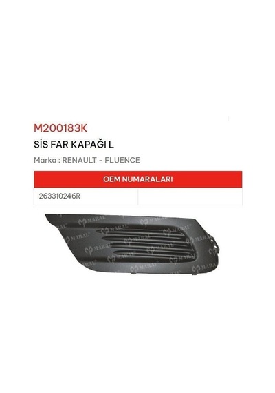 Sis Far Kapağı Sol Fluence