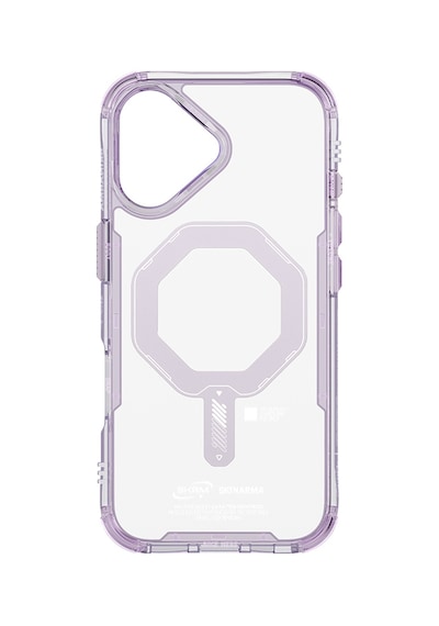 Apple Uyumlu iPhone 17 Kılıf M-safe Şarj Özellikli Şeffaf Airbag Saido Mag-charge Kapak Lila Lila