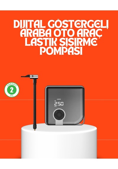 Mey İthalat 150 Psı Yüksek Basınç Kapasiteli Kablosuz Lastik Pompası
