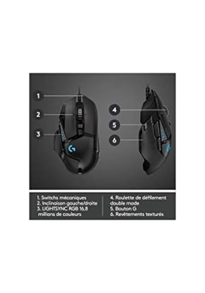 G G502 Hero Kablolu Oyuncu Mouse, Lıghtsync Teknolojisi, 25.600 Dpı, 11 Programlanabilir Tuş, 121 Gr Ağırlık, Siyah