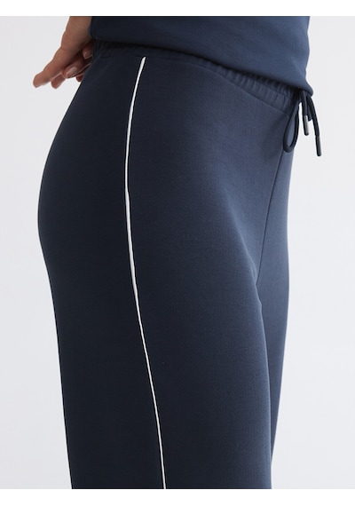 Lcw Comfort Lacivert Beli Lastikli Geniş Paça Kadın Eşofman Altı