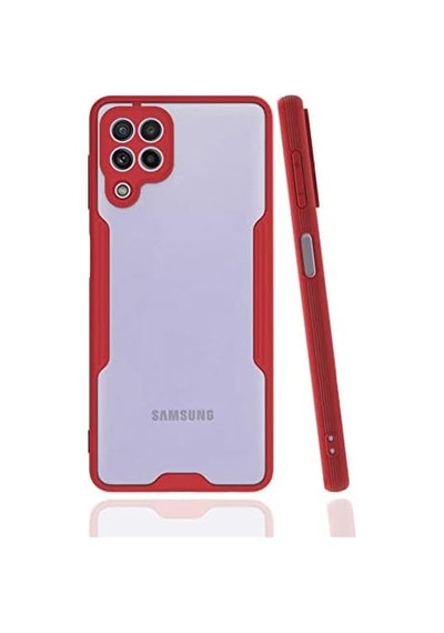 Galaxy M22 Kılıf Kamera Korumalı Arkası Mat Silikon Platin 50 x 22