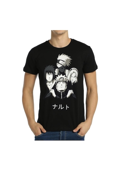 Bant Giyim - Naruto Kakashi Sasuke Sakura Siyah Erkek Tişört