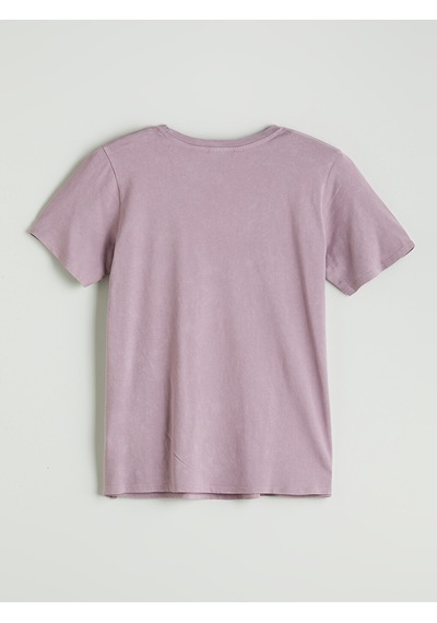 Lcw Comfort Pembe Taşlı %100 Pamuklu Kadın Tişört
