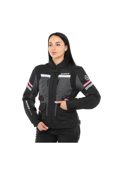 Ebakbak Motosiklet Kadın Montu 4 Mevsim Uzun Oxford 600-d Dayanıklı Kumaş Women Mont Black