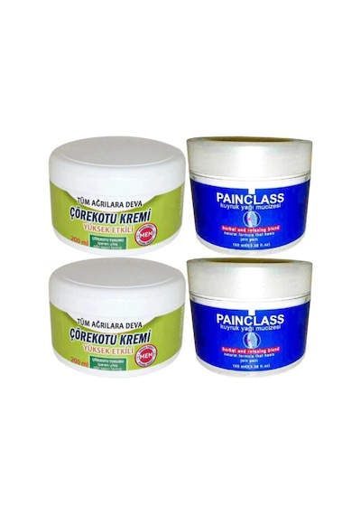 Süper Çörek Otu Xl Boy Krem 2x200 Ml+painclass Kuyruk Yağı Kremi 2x 100 Ml
