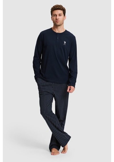 U.S. Polo Assn. Erkek Lacivert Pijama Takımı 50333264 Vr033