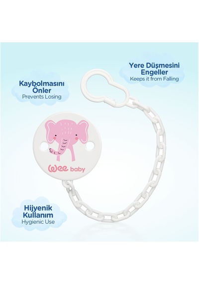 Desenli Emzik Askısı Pembe