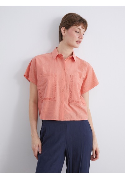 Lcwaıkıkı Classic Turuncu Loose Fit Kadın Gömlek