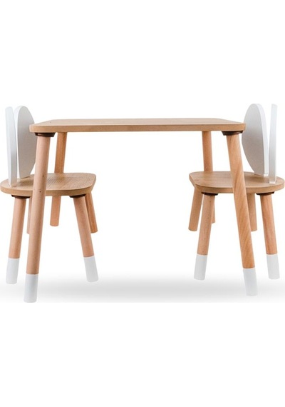 Bee Smart Safir Meşe 2 Sandalyeli Masa Seti - Standart Standart Standart