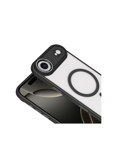 Subutu Apple Uyumlu iPhone 17 Air Kılıf Wireless Şarj Özellikli Zore Krom M-safe Silikon Kapak - Desert Gold Altın