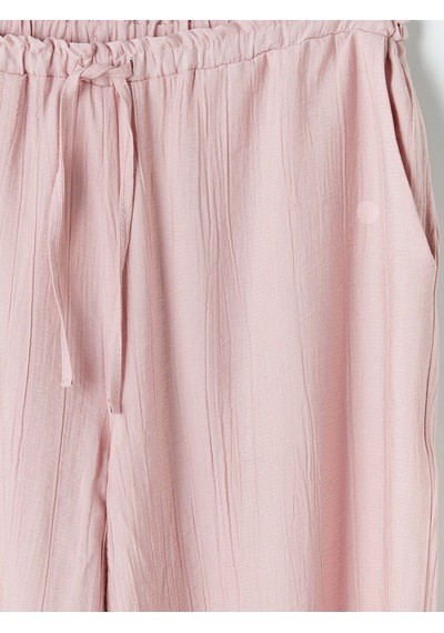 Lcw Modest Pembe Beli Lastikli Dokulu Kadın Pantolon