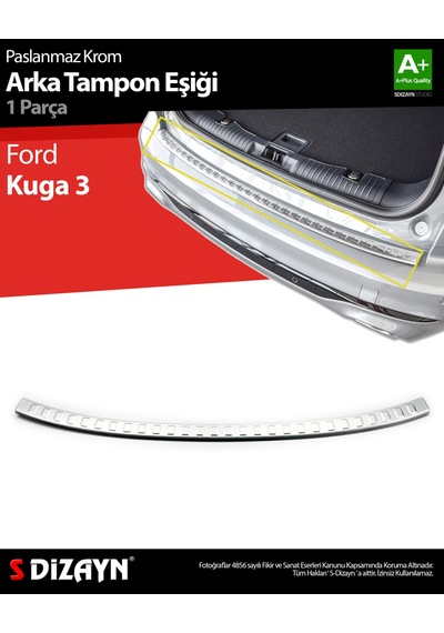 S-dizayn Ford Kuga 3 Krom Arka Tampon Eşiği 2020 Üzeri