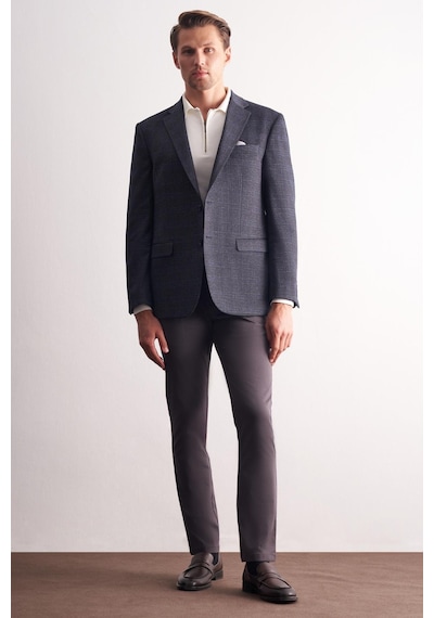 İmza Lacivert Mono Yaka Kareli Desen Esnek 4 Drop Comfort Fit Classic Ceket 1002255156 Lacivert İmza Lacivert Mono Yaka Kareli Desen Esnek 4 Drop Comfort Fit Classic Ceket 1002255156 Lacivert