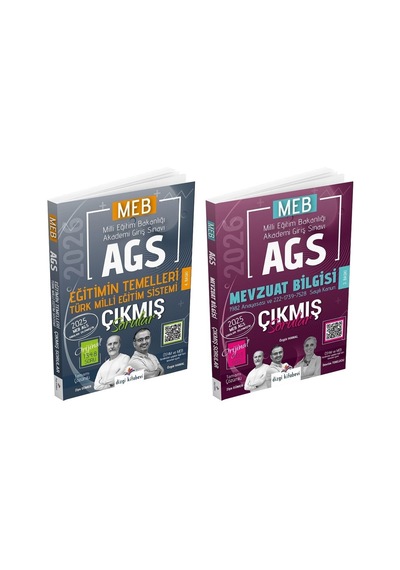 Dizgi Kitap 2026 Meb-ags Eğitimin Temelleri + Mevzuat Bilgisi Çıkmış Sorular 2 Li Set Dizgi Kitap