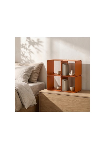 Node 4'lü Modüler Metal Tezgah Üstü Mutfak Rafı Ve Konsol Düzenleyici Stand 33x33 Cm Turuncu - 943953504 Turuncu