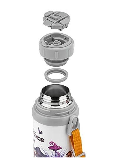 Thermo Isoleerfles Met Beker İn Draagriem - 380 Ml - Dino Marka Zwıllıng Genel