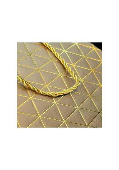 Gold Geometrik Desenli Büyük Boy Karton Hediye Çantası Çok Renkli