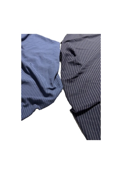 Çizgili Modal Kumaş En 140cm Yumuşak Dökümlü Yazlık Elbiselik 8000 -5 İndigo