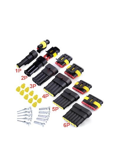 Süper Seal Elektrik Soketi 1 Takım 1 Pin Kablolu Su Geçirmez Konn